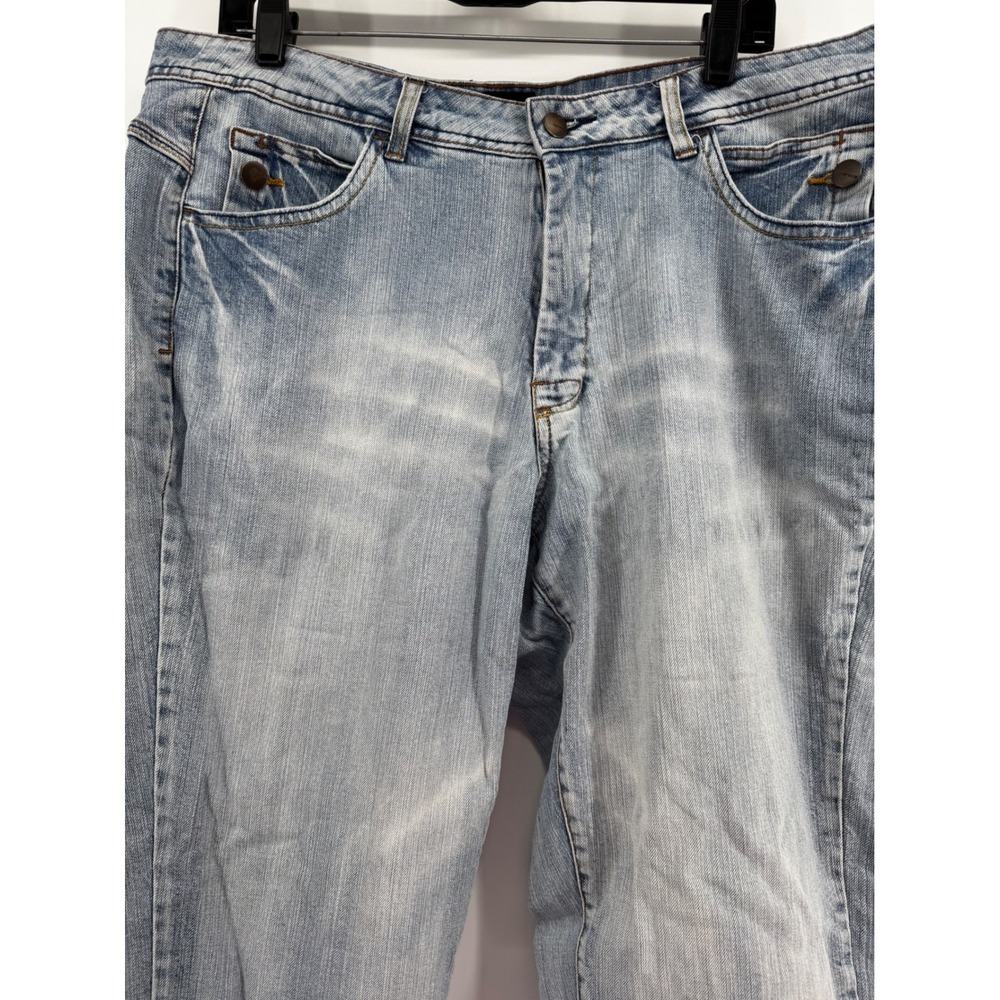 Y2K Venezia Light Wash Denim Capri Jeans Womens Plus 18 Blue Cropped Stretch - Picture 8 of 9